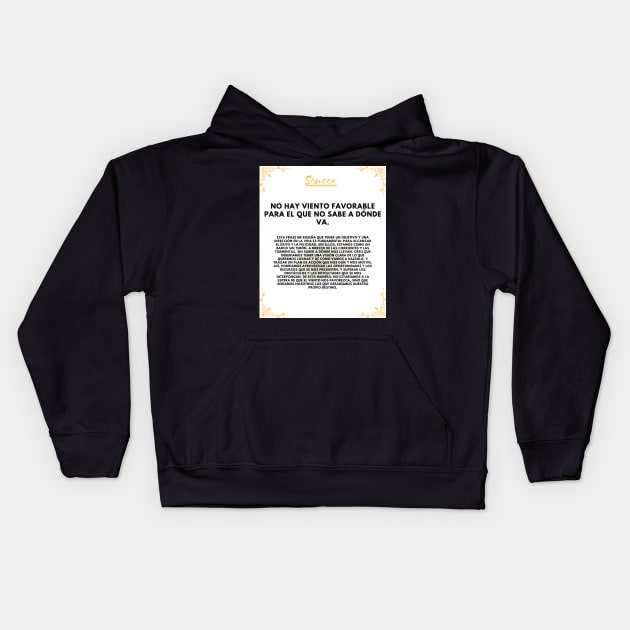 Seneca: the philosopher who helps you find your direction Kids Hoodie by CachoGlorious